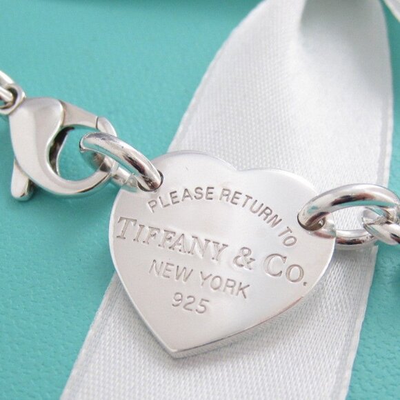 Tiffany & Co Silver Return to Heart Tag Chain Link 52.5 Gr 15.5\